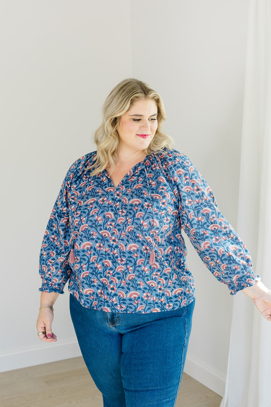The Jess Top in Indigo Bloom – Elise Hatsuko