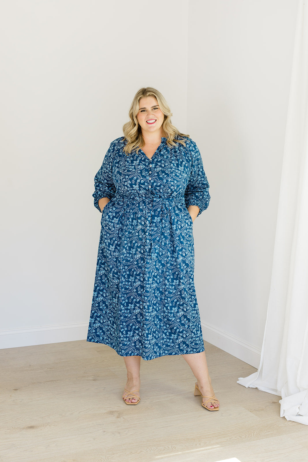 The Savana Midi Dress in Winter Blossom