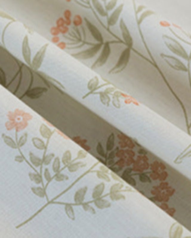 Celia Cottage Ribbon Bow Tie Floral Bedding Set / Rust Pink