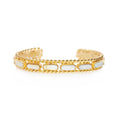 Cable Bangle -  Pearl