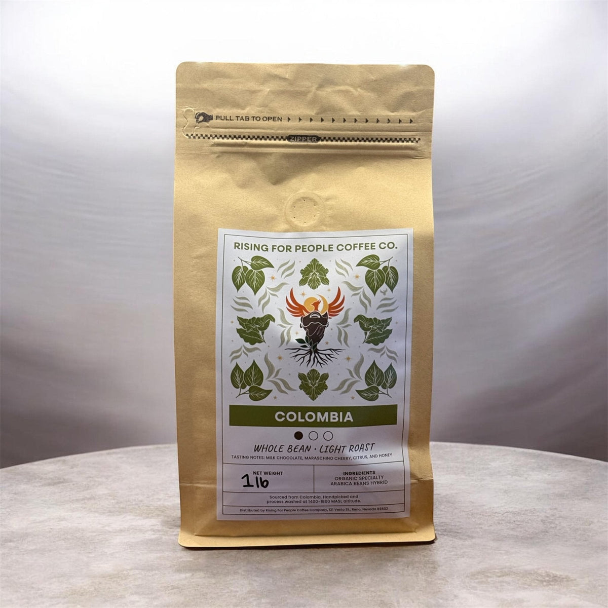 Colombia Coffee Light Roast ( Women Co Op) — Whole Bean Coffee