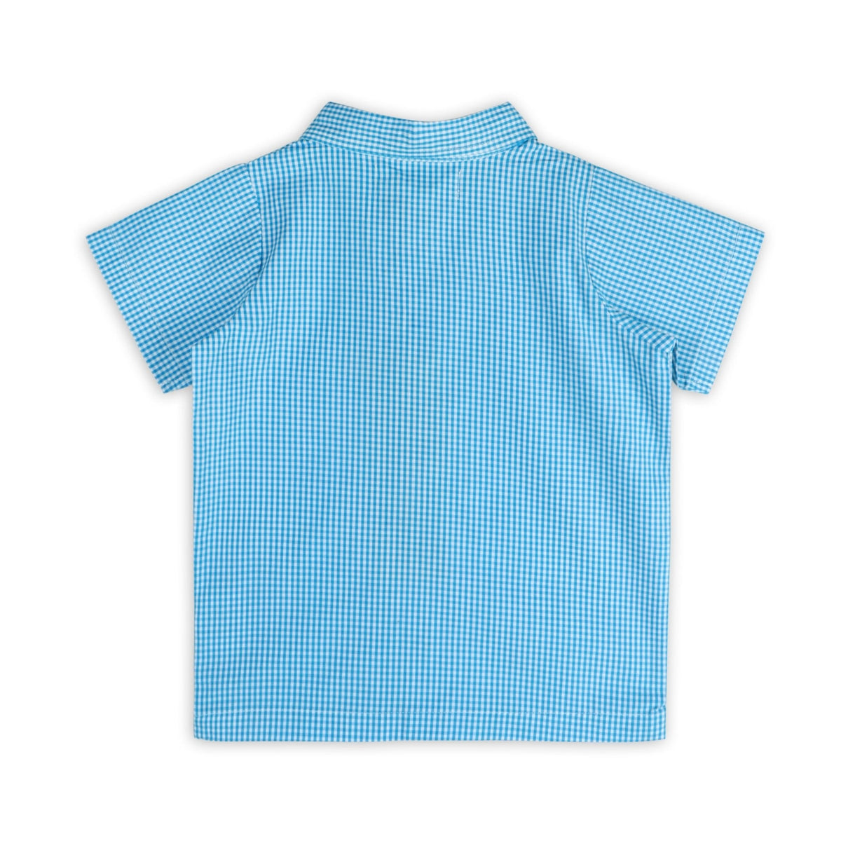 Columbia Blue Gingham Boy Shirt