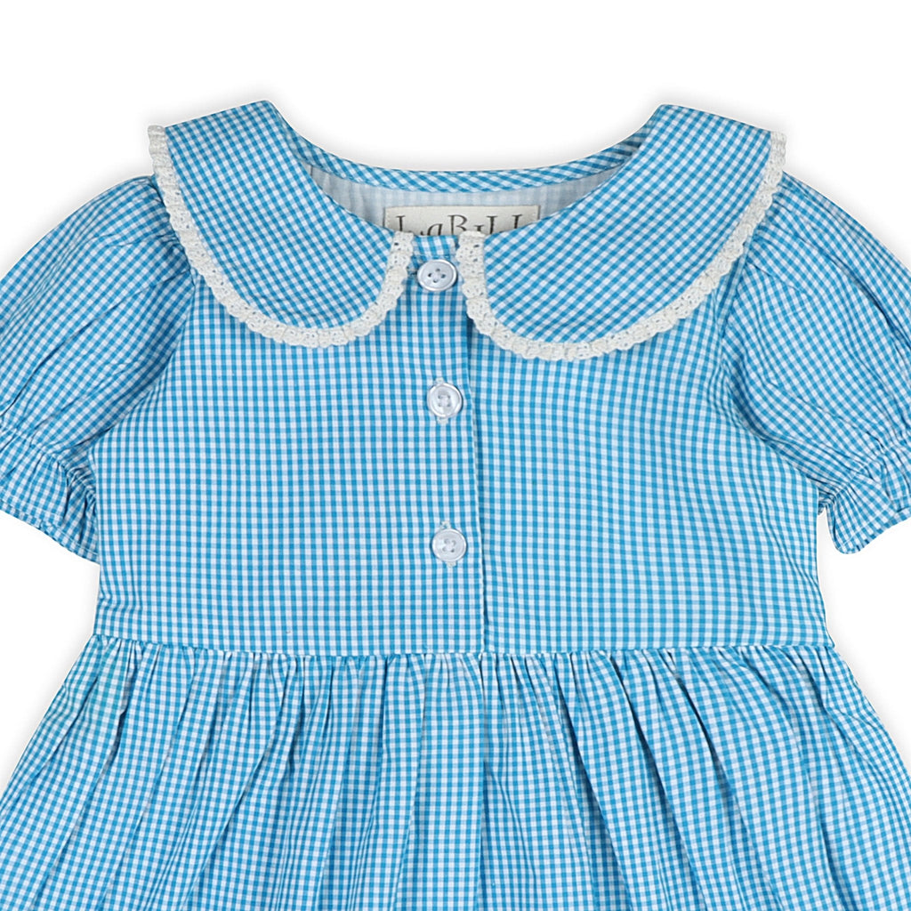 Columbia Blue Gingham Girls Dorothy Dress