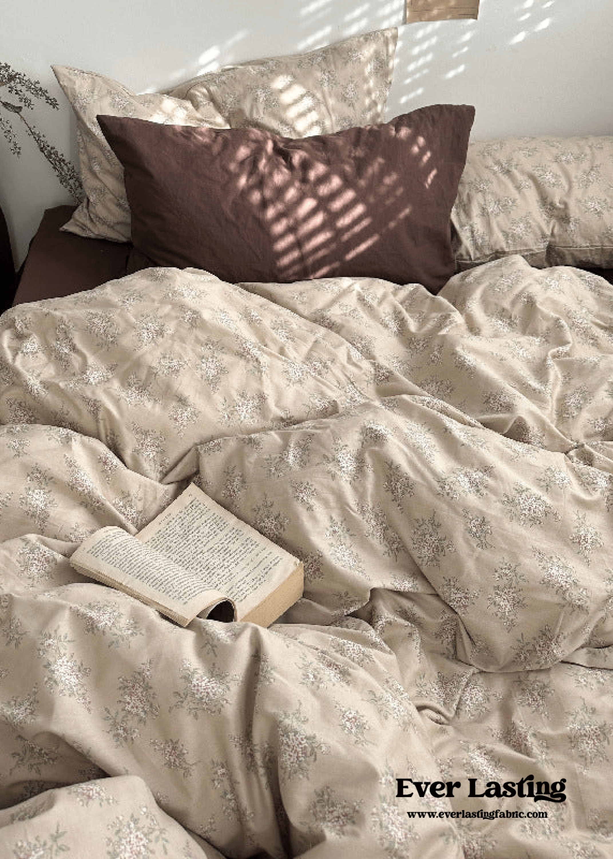 Cottage Floral Bedding Set / Dusty Purple