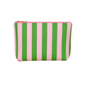 Pink & Green Striped Pouch