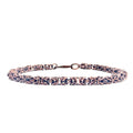 Delicate Byzantine Chainmaille Bracelet in Oxidized Copper