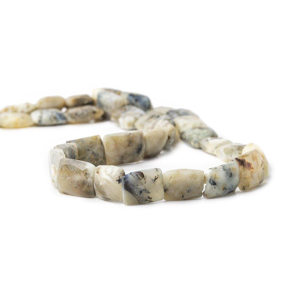 13x11mm Dendritic Opal Faceted Rectangle Beads 15 inch 27 beads