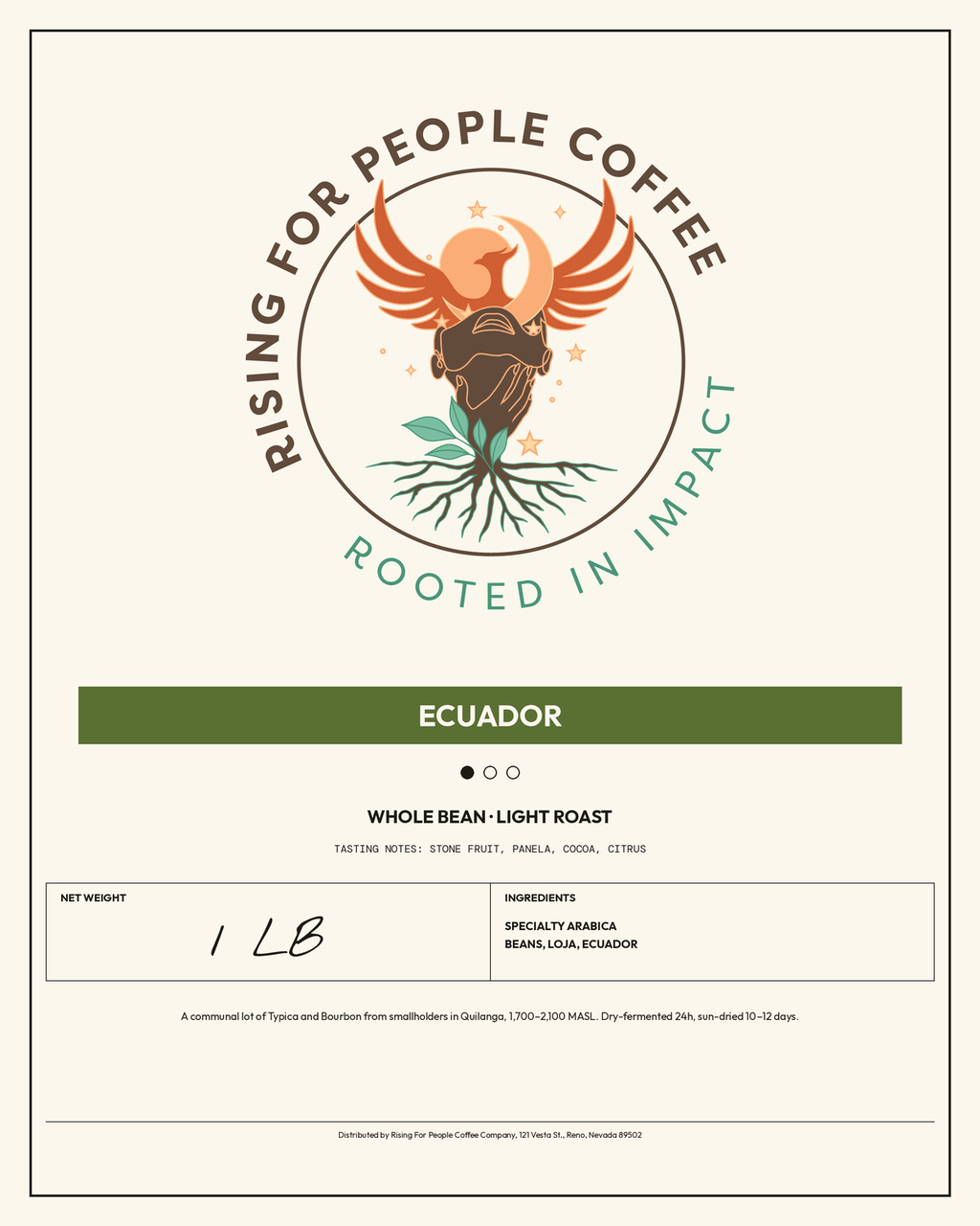 Ecuador Ecuador El Sauce — Whole Bean Coffee