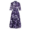 Eden Dress Antilles Toile White Lilac Dress
