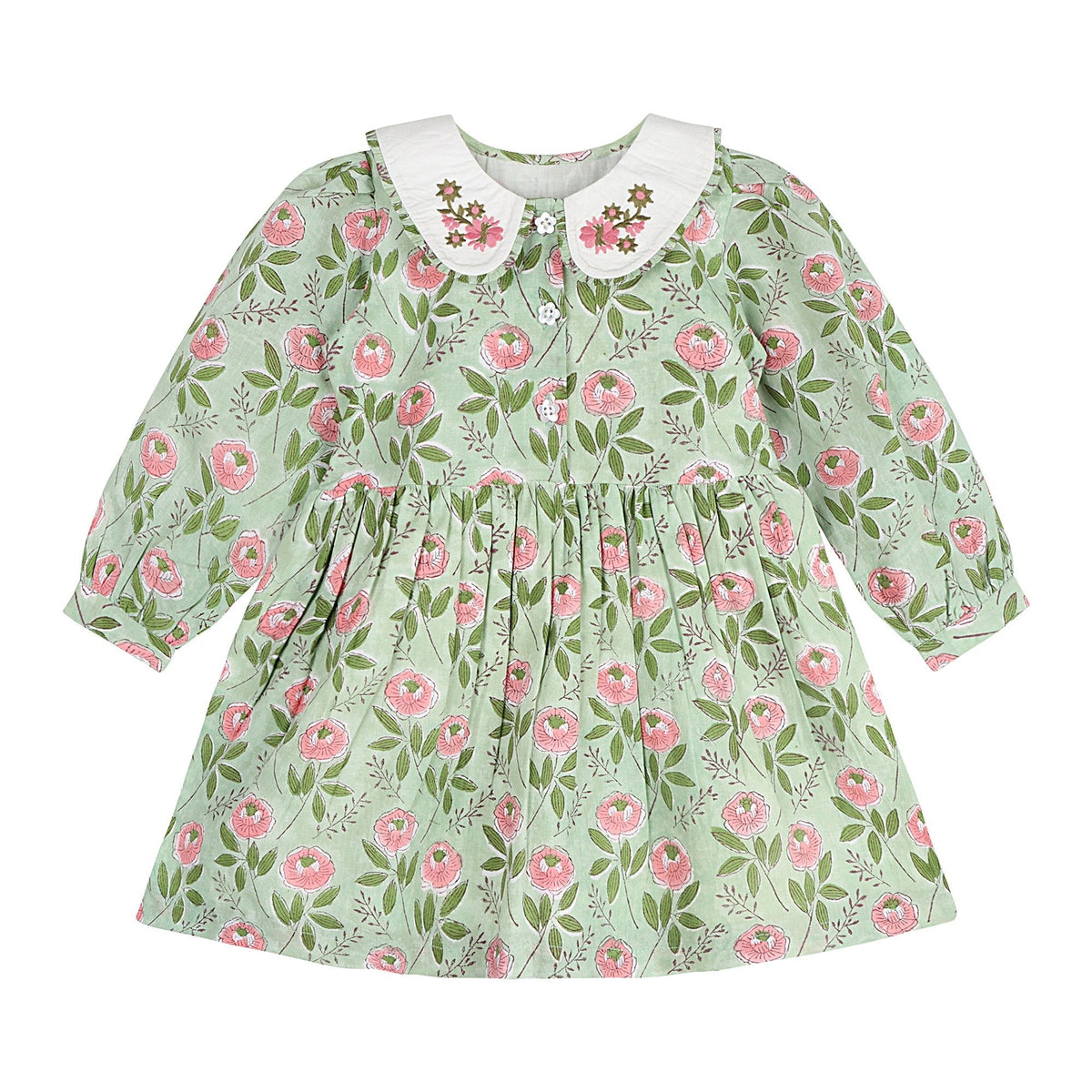Emerald Bloom Floral Dress