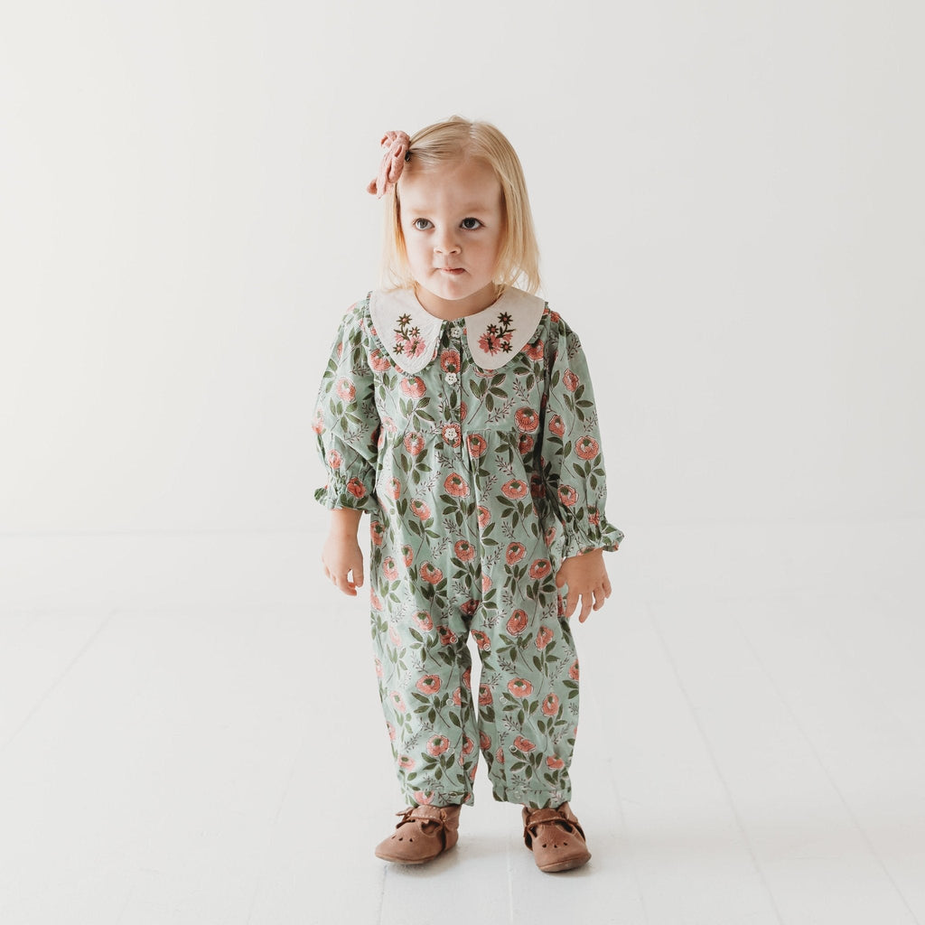 Emerald Bloom Floral Jumpsuit
