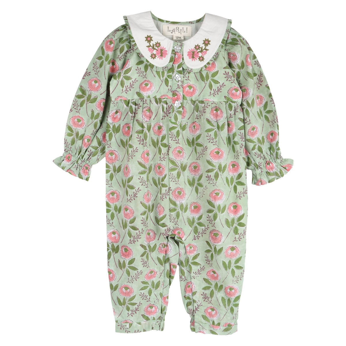 Emerald Bloom Floral Jumpsuit