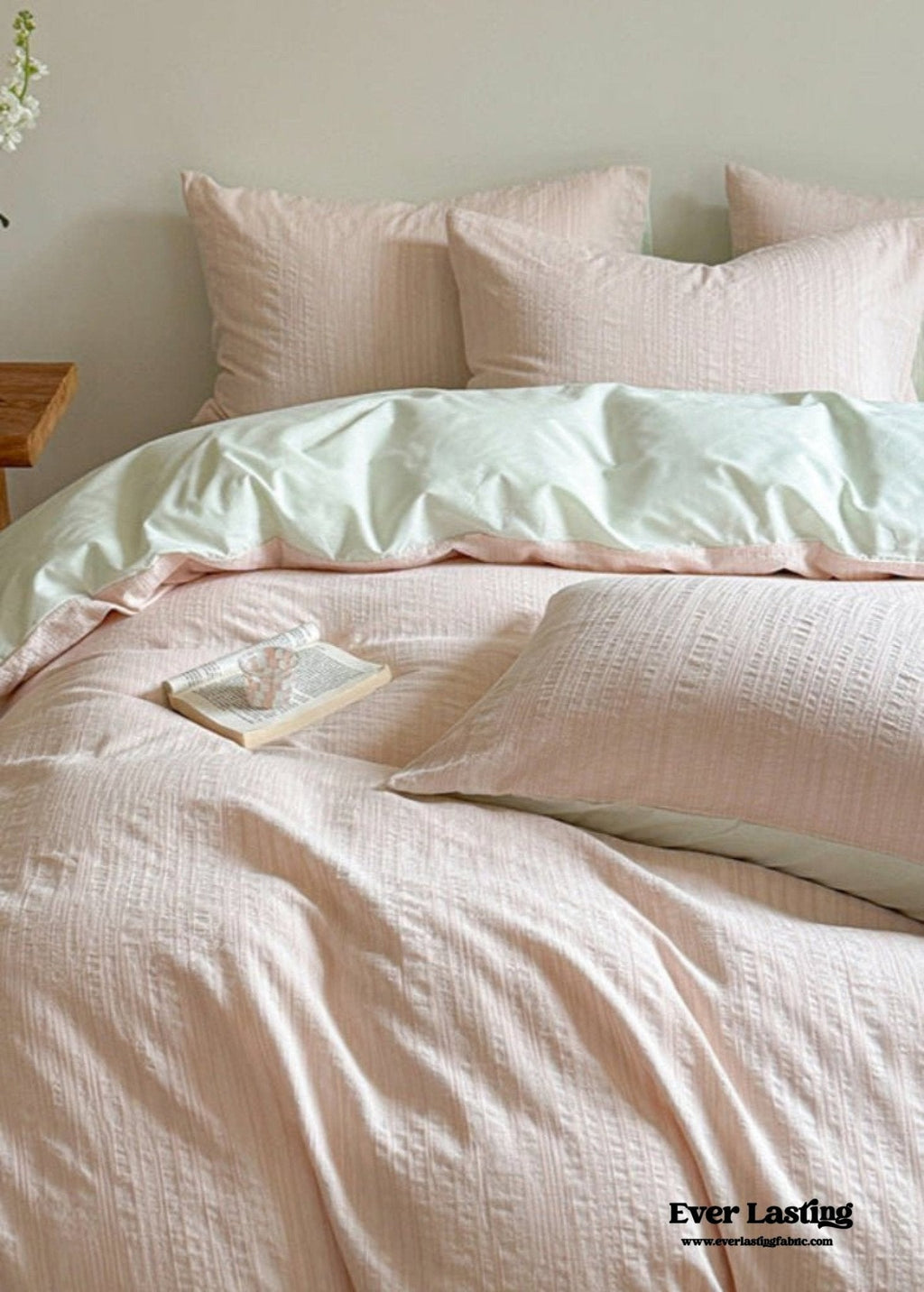 Emma Duo Striped Jacquard Bedding Set / Brown