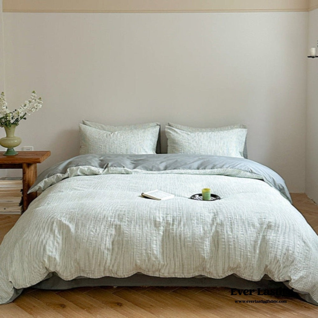 Emma Duo Striped Jacquard Bedding Set / Brown