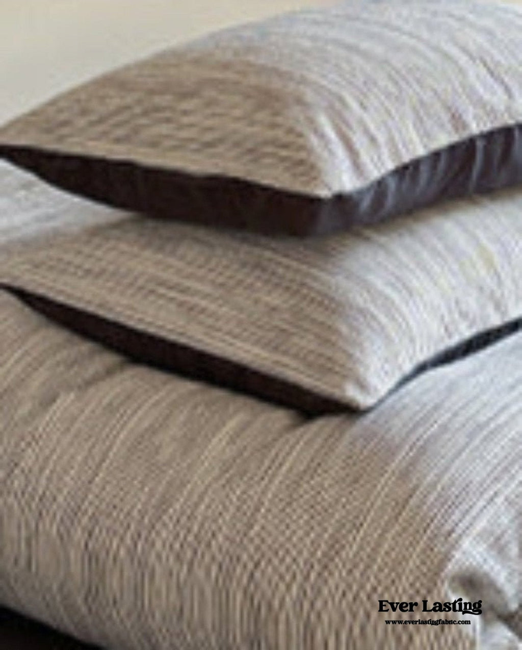 Emma Duo Striped Jacquard Bedding Set / Brown