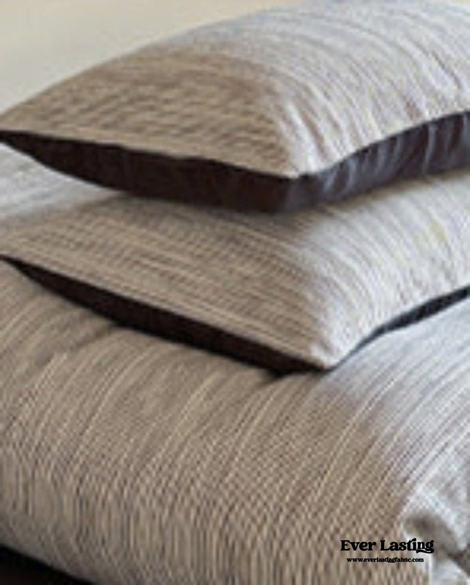 Emma Duo Striped Jacquard Bedding Set / Brown