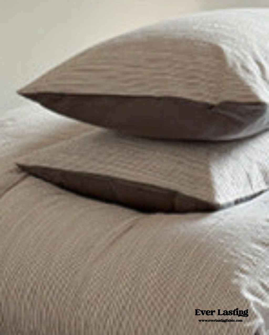 Emma Duo Striped Jacquard Bedding Set / Cream