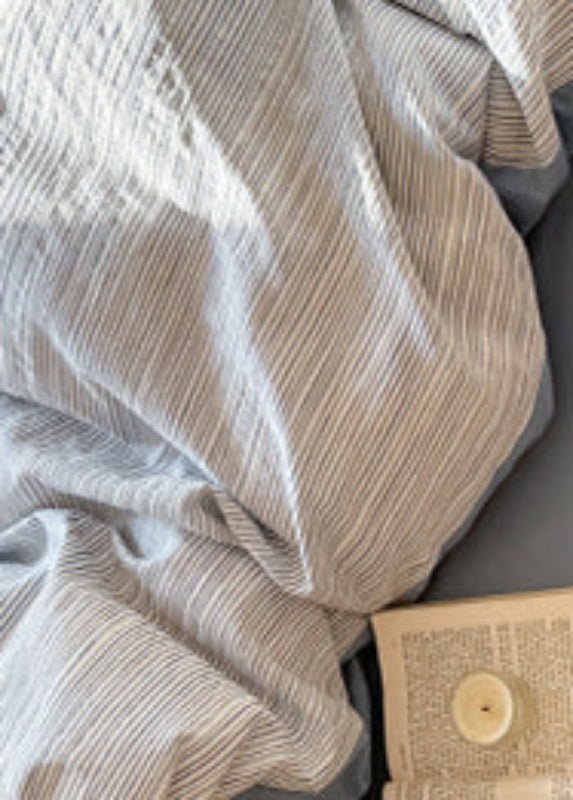 Emma Duo Striped Jacquard Bedding Set / Black