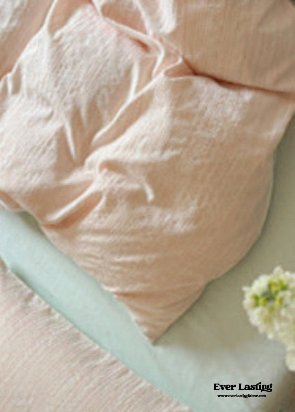 Emma Duo Striped Jacquard Bedding Set / Light Pink