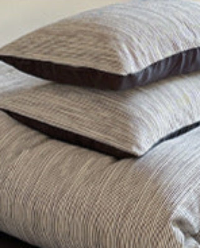 Emma Duo Striped Jacquard Bedding Set / Green