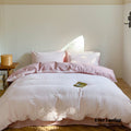 Emma Duo Striped Jacquard Bedding Set / Light Pink