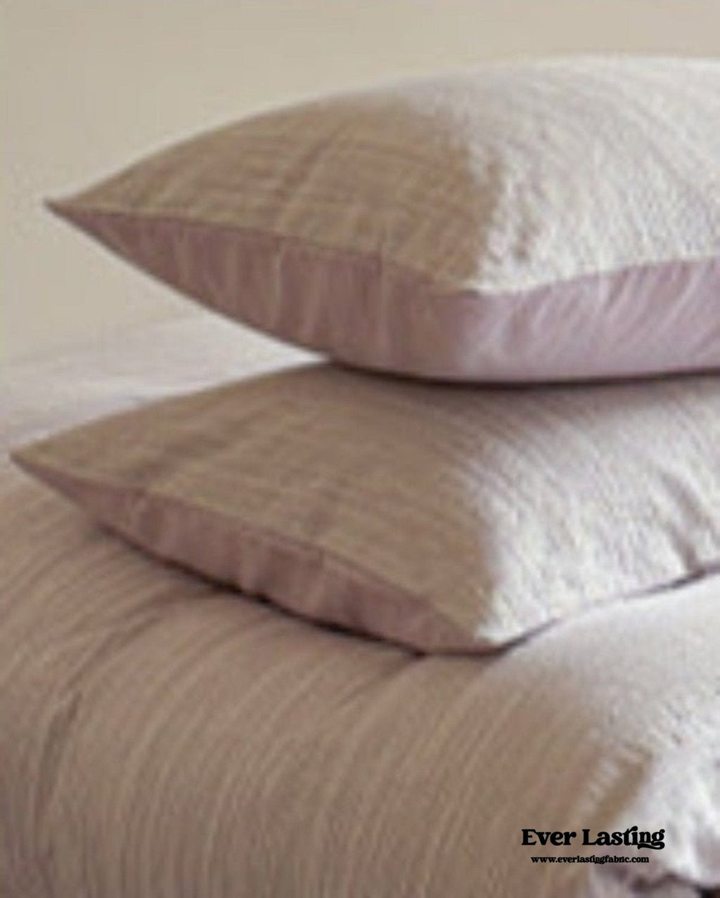 Emma Duo Striped Jacquard Bedding Set / Light Pink