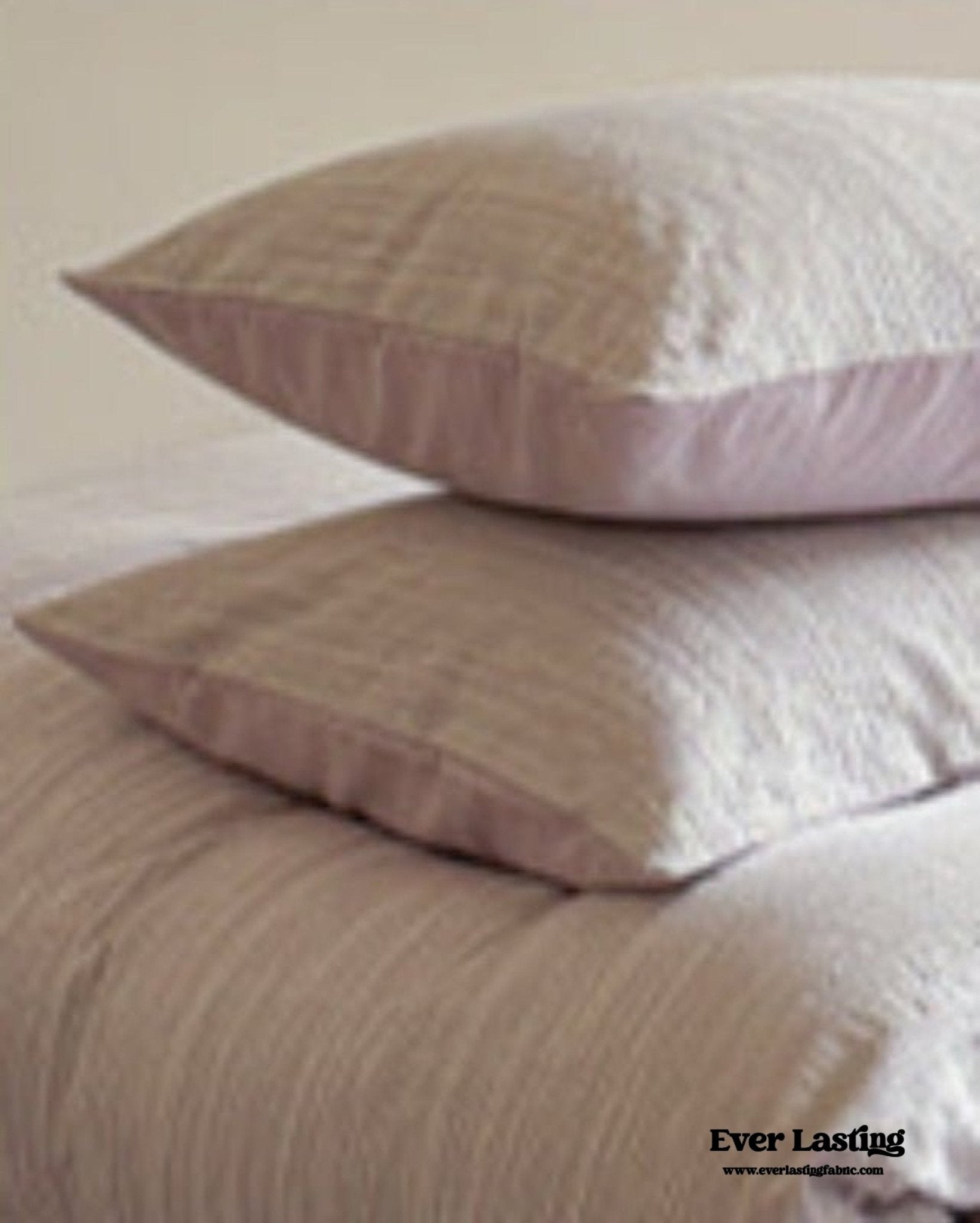 Emma Duo Striped Jacquard Bedding Set / Light Pink
