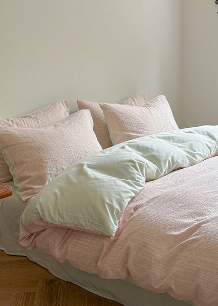 Emma Duo Striped Jacquard Bedding Set / Gray