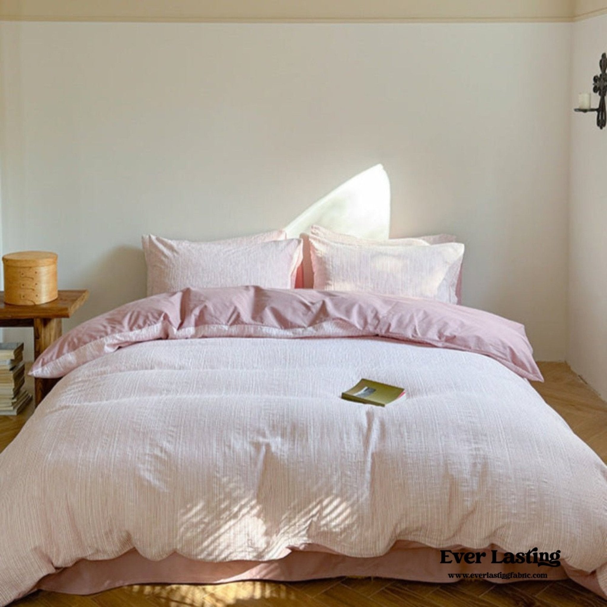 Emma Duo Striped Jacquard Bedding Set / Light Purple