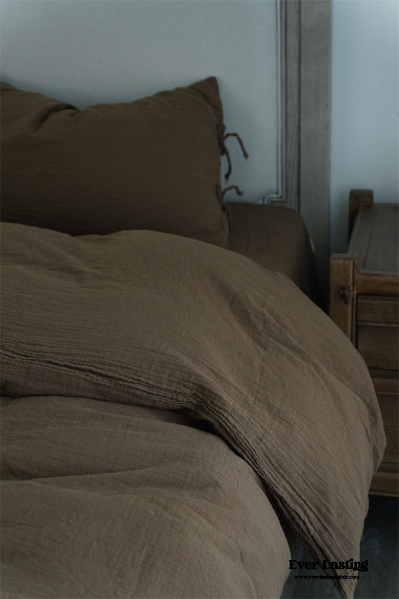 Evelyn Retro Double Gauze Bedding Set / Beige Brown