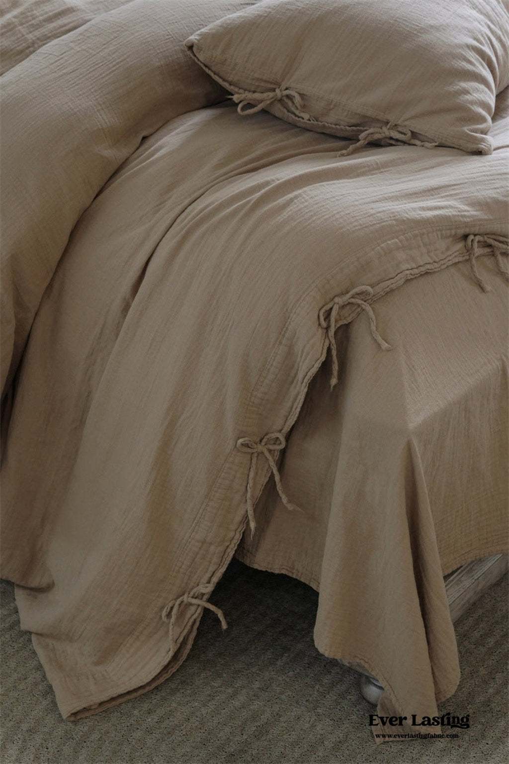 Evelyn Retro Double Gauze Bedding Set / Caramel Brown