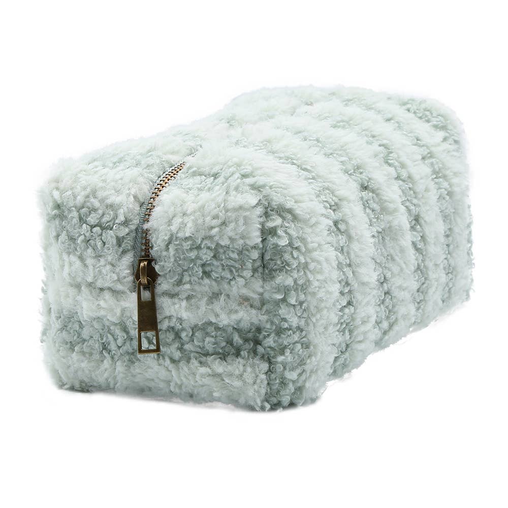 Stripe Sherpa Pouch Bag