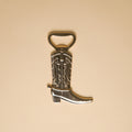 cowboy boot bottle opener - gold