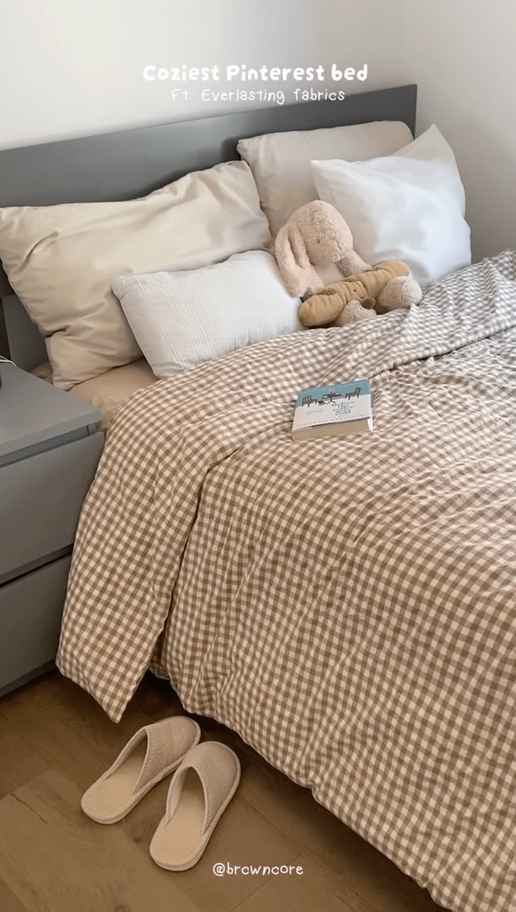 Gingham Bedding Set / Pink