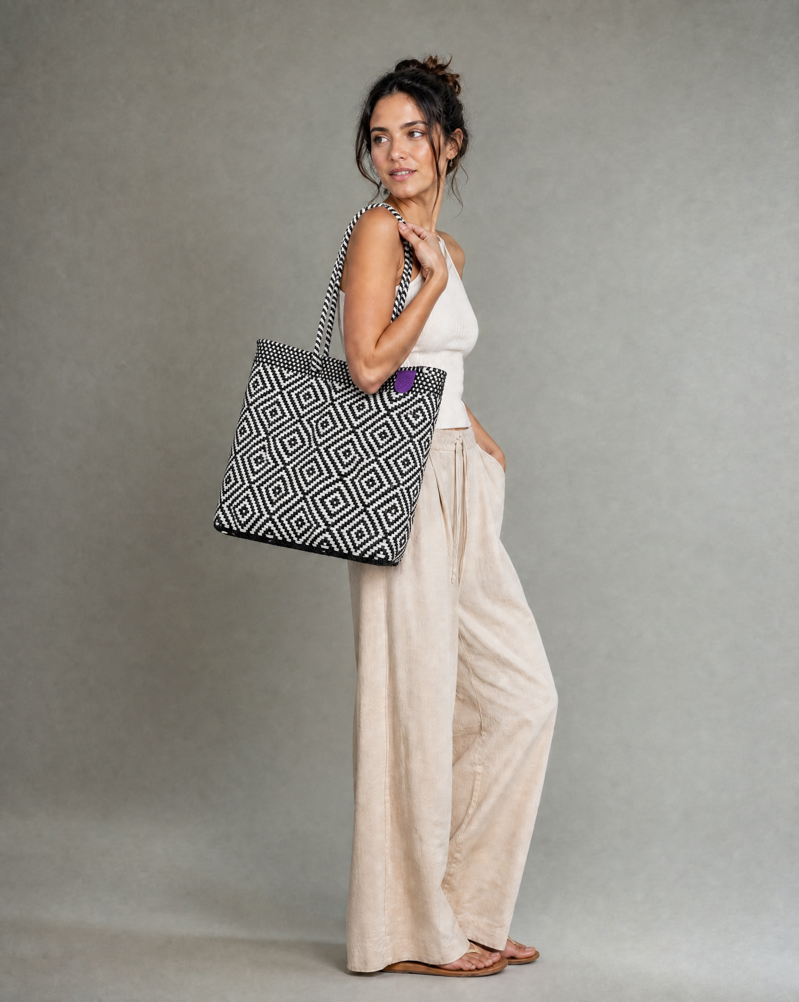 Greca Woven Tote