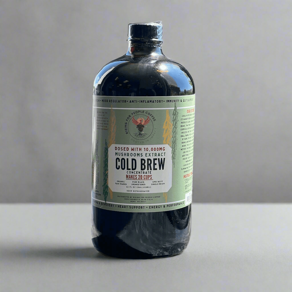 Happy Mushroom concentrated Cold Brew coffee
