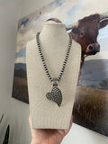 Handcrafted Sterling Silver Heart Pendant Signed