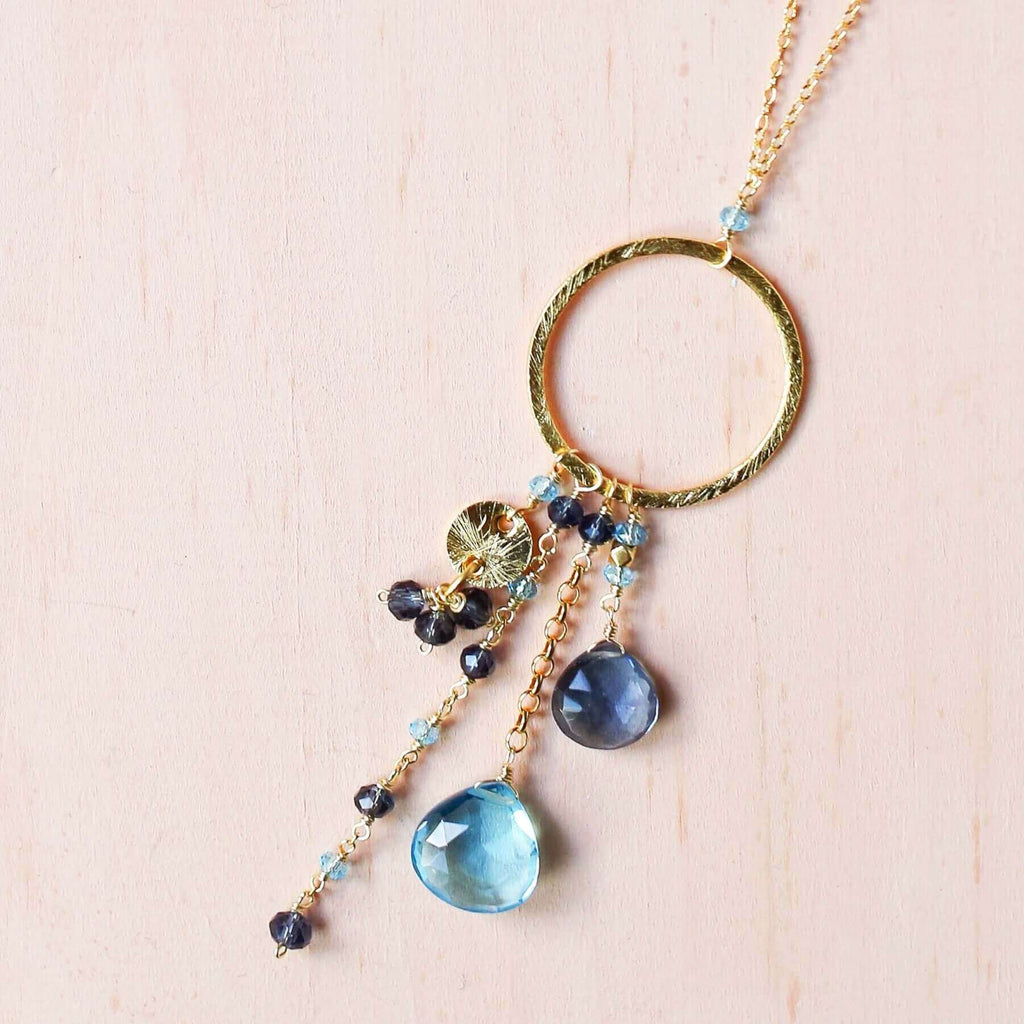 Aquamarine and Iolite Ammil Necklace