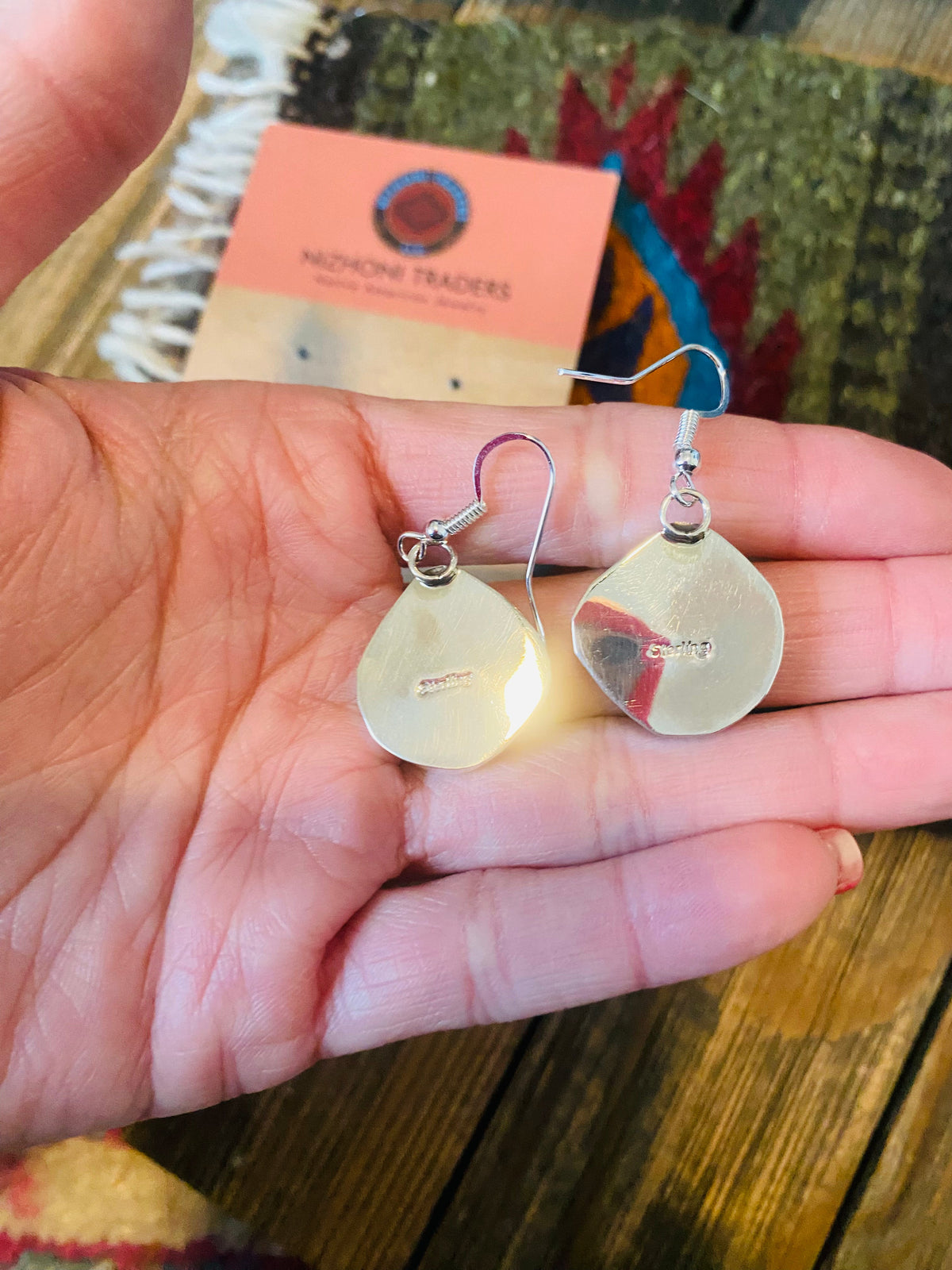 Handcrafted Turquoise & Sterling Silver Dangle Earrings