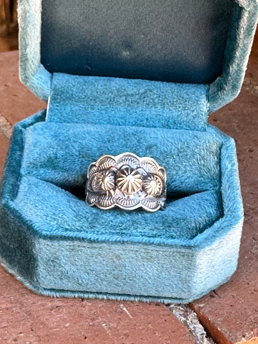 The Benny Ramone Sterling Flower Cigar Band Ring