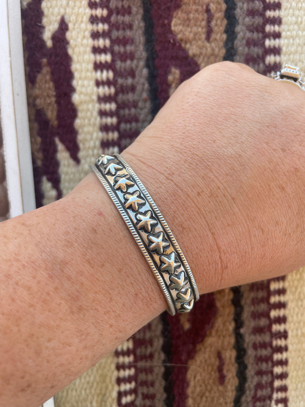 “The Star Cuff” Handcrafted Sterling Silver Adjustable Star Cuff Bracelet