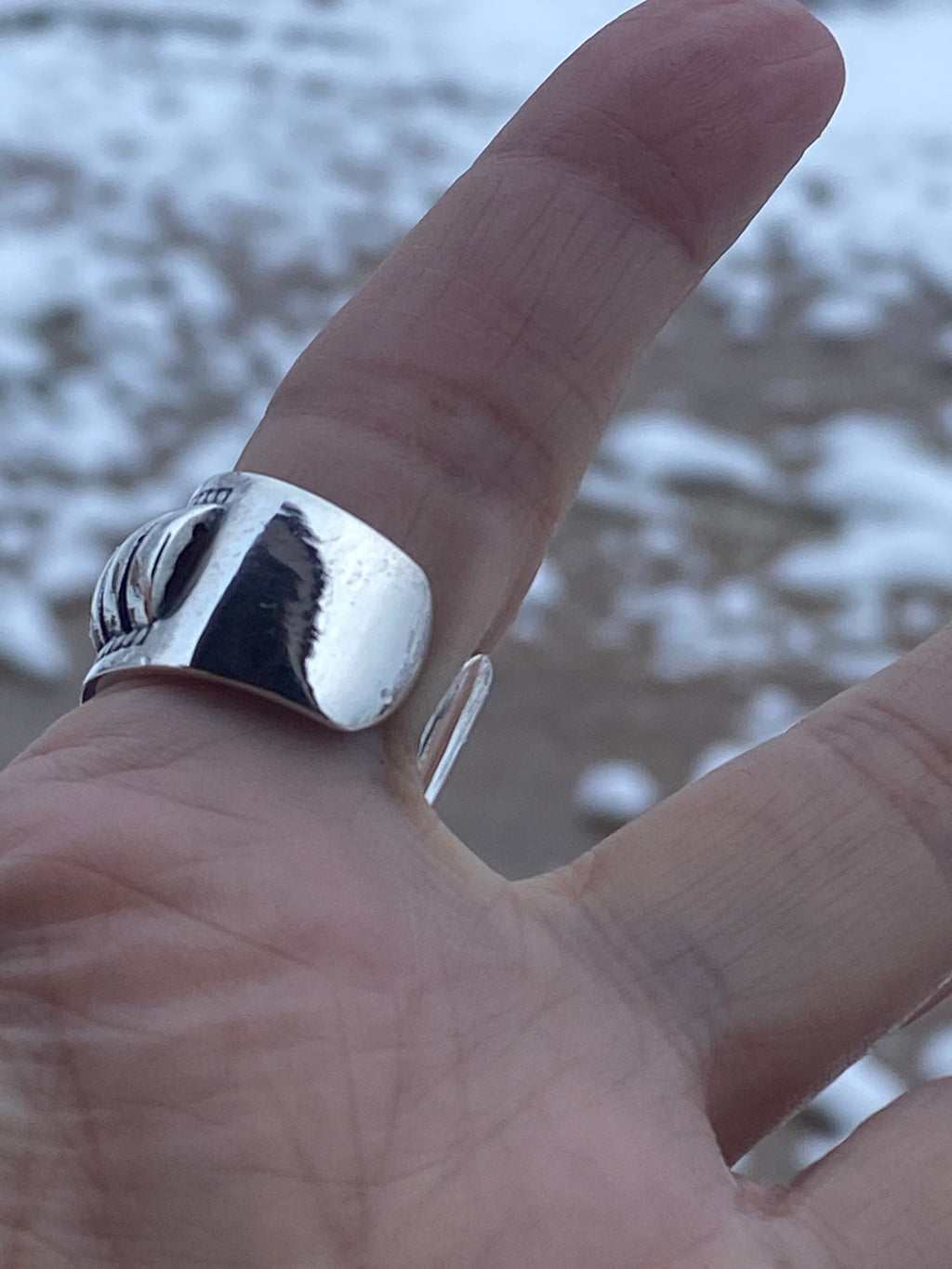 The Cassidy Handmade Sterling Silver Adjustable Wave Band