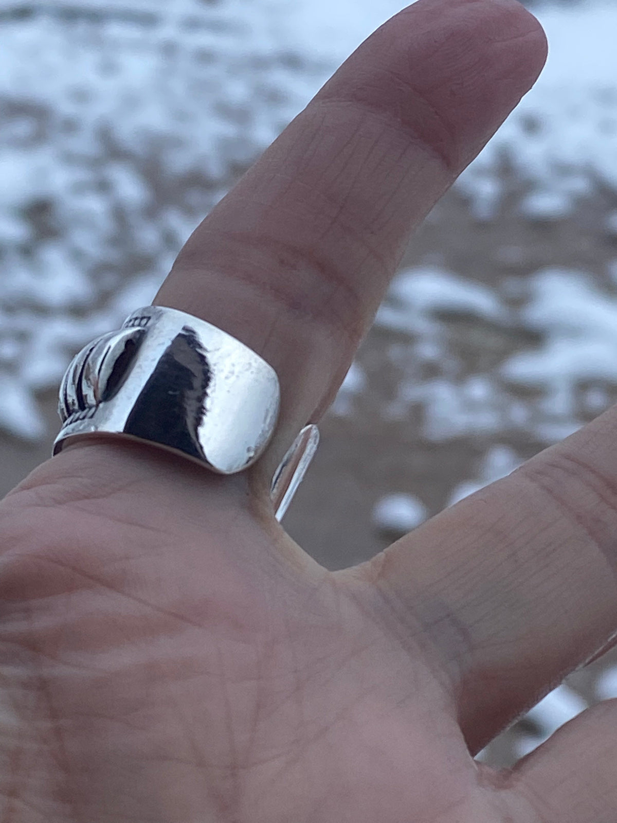The Cassidy Handmade Sterling Silver Adjustable Wave Band