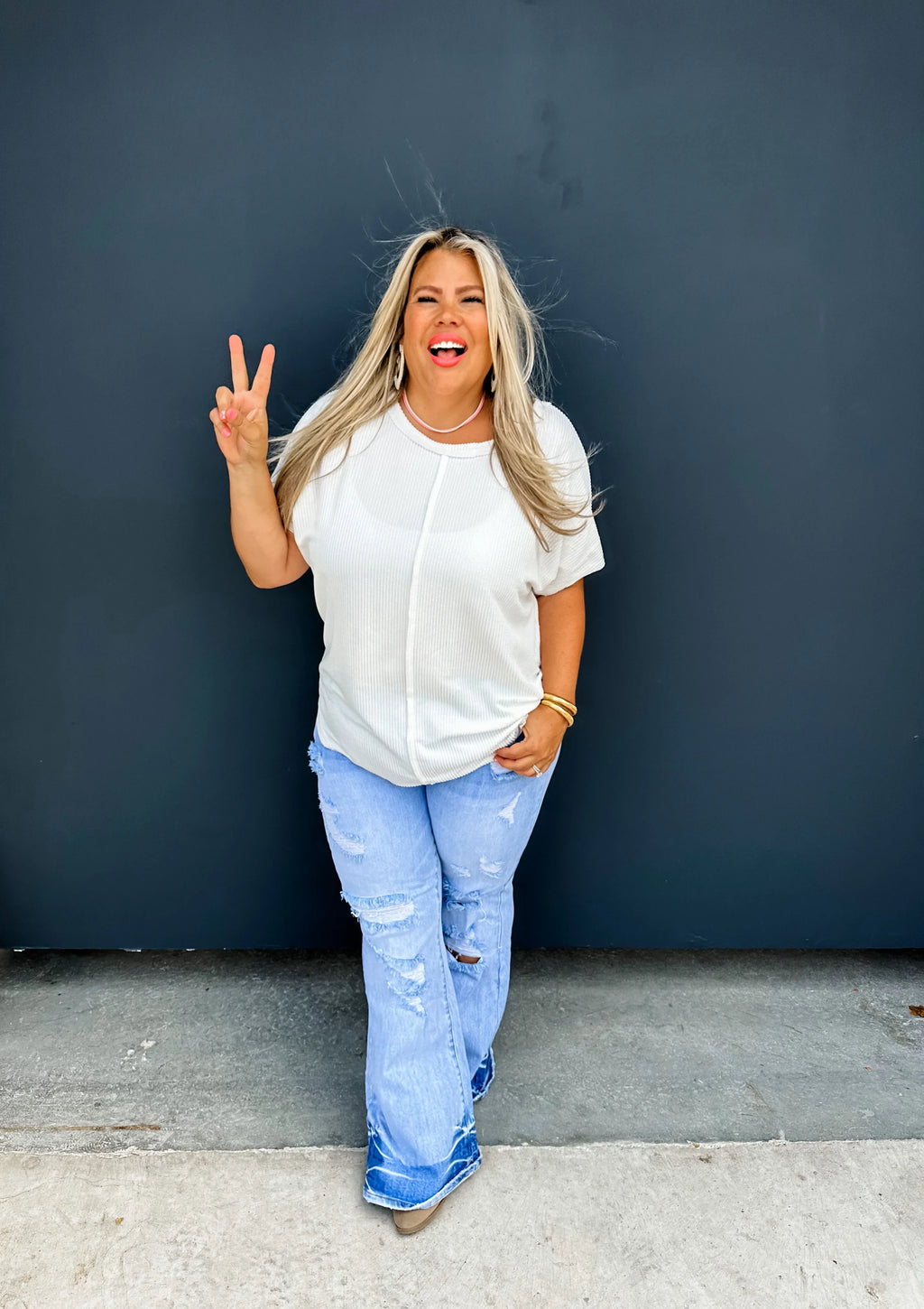 Blakely Shiloh Distressed Flare Jeans