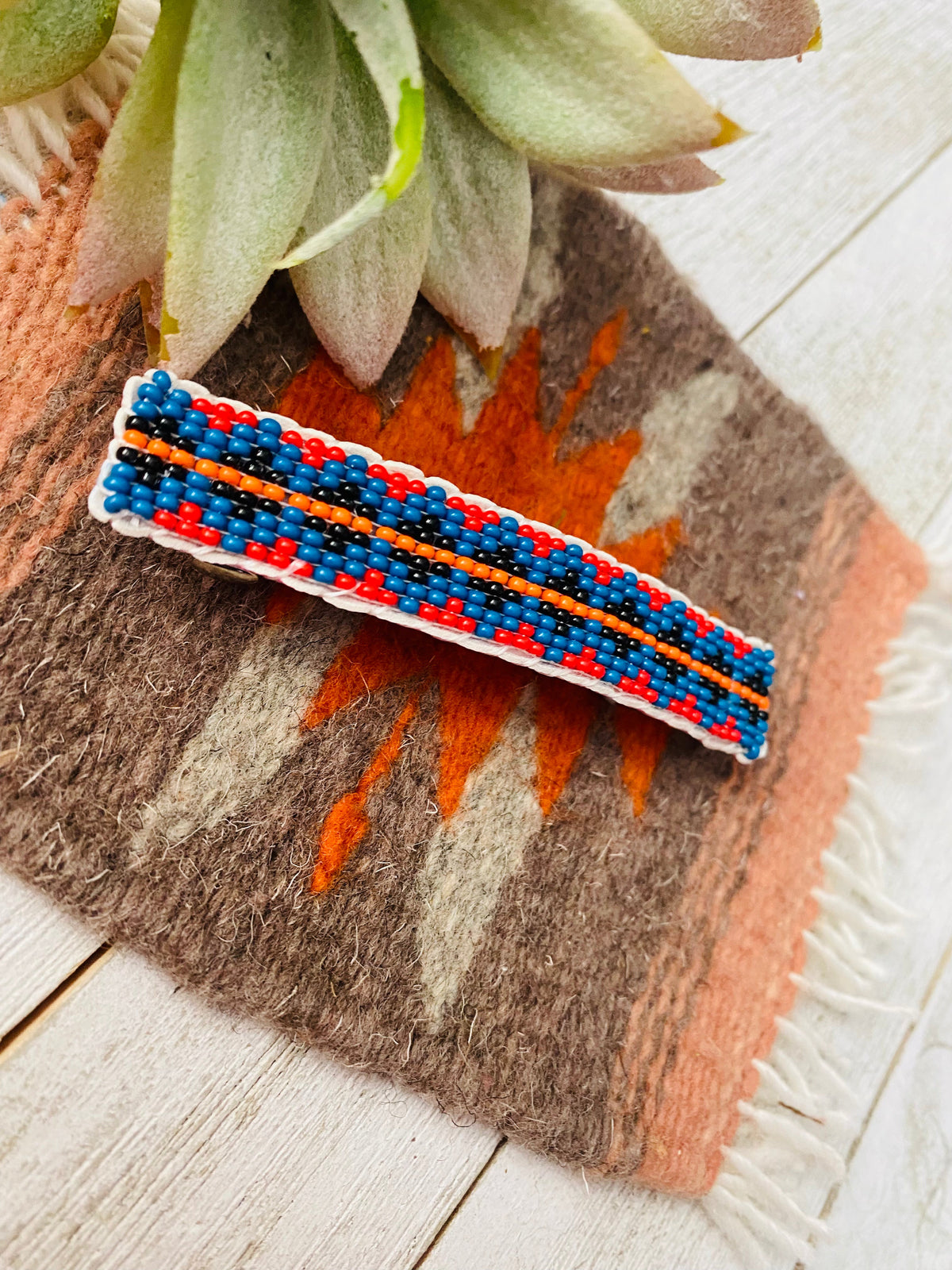 Handcrafted Handmade Beaded Barrette