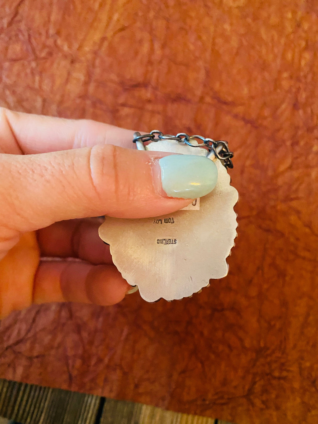 Handcrafted Sterling Silver & Number 8 Turquoise Necklace