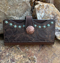 Vintage Rose Leather Wallet