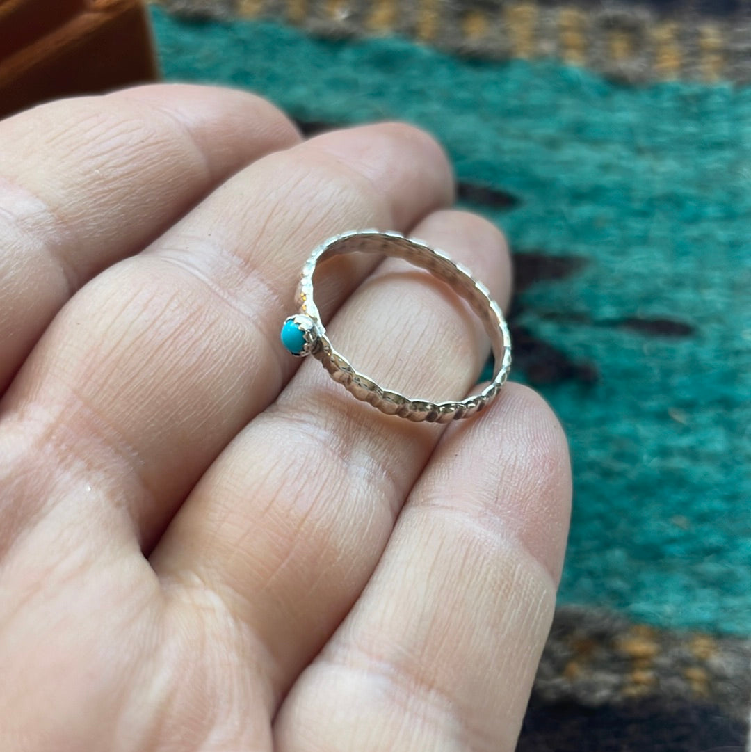 “The Dainty” Handcrafted Sterling Silver & Turquoise Ring