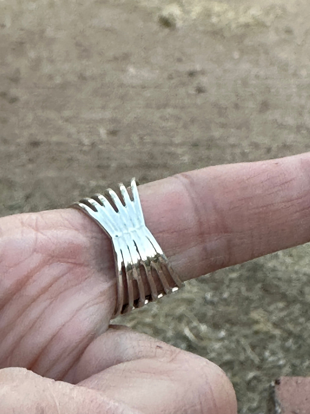 Handcrafted White Fire Opal 5 Row Rings