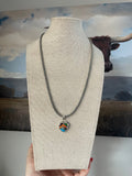 Handcrafted Sterling Silver And Multi Stone Inlay Pendant
